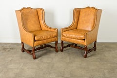 Pair of Vintage Henredon Wingback Bergeres