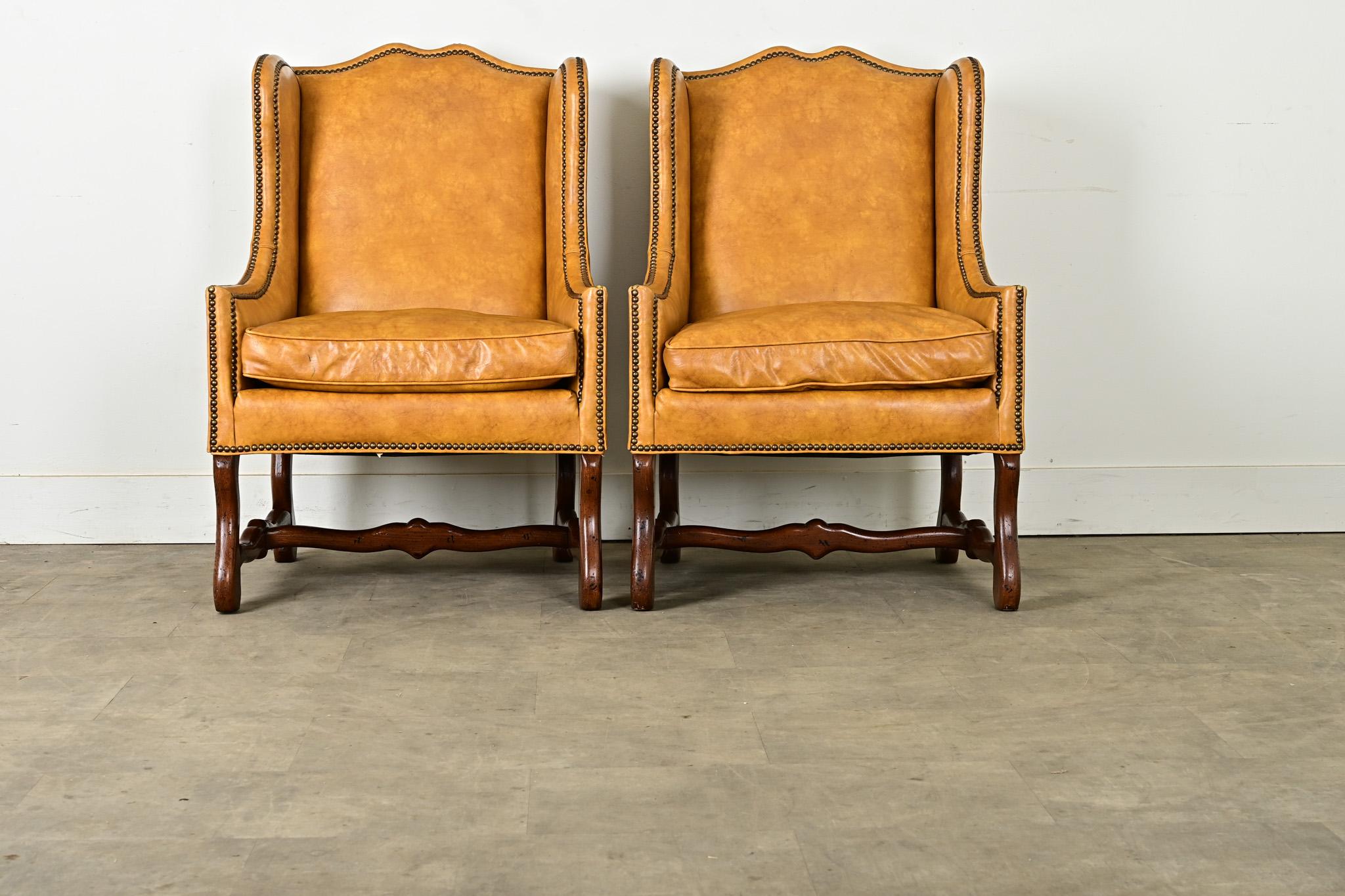 Other Pair of Vintage Henredon Wingback Bergeres For Sale