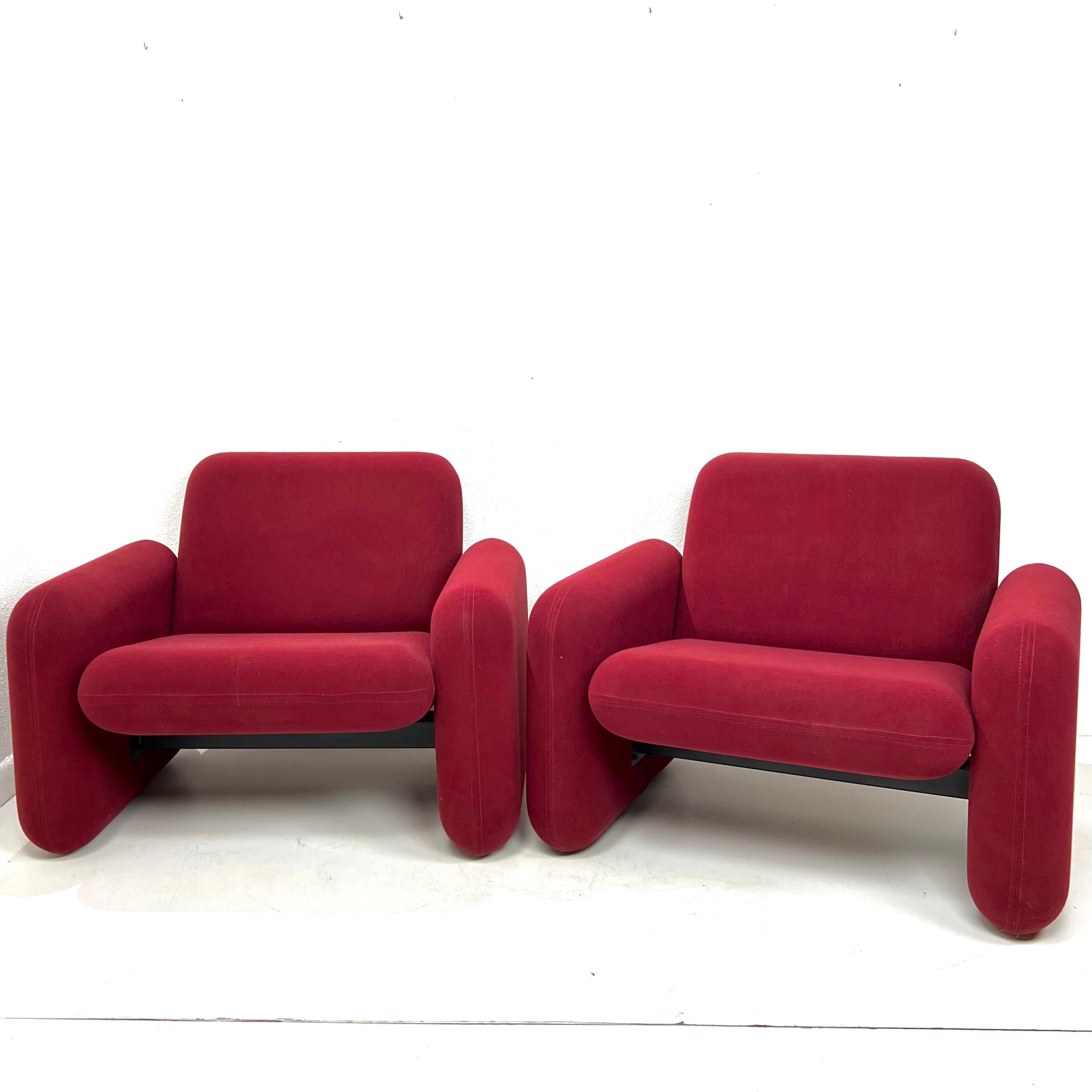 Metallo Coppia di sedie Herman Miller Chiclet d'epoca di Ray Wilkes in vendita