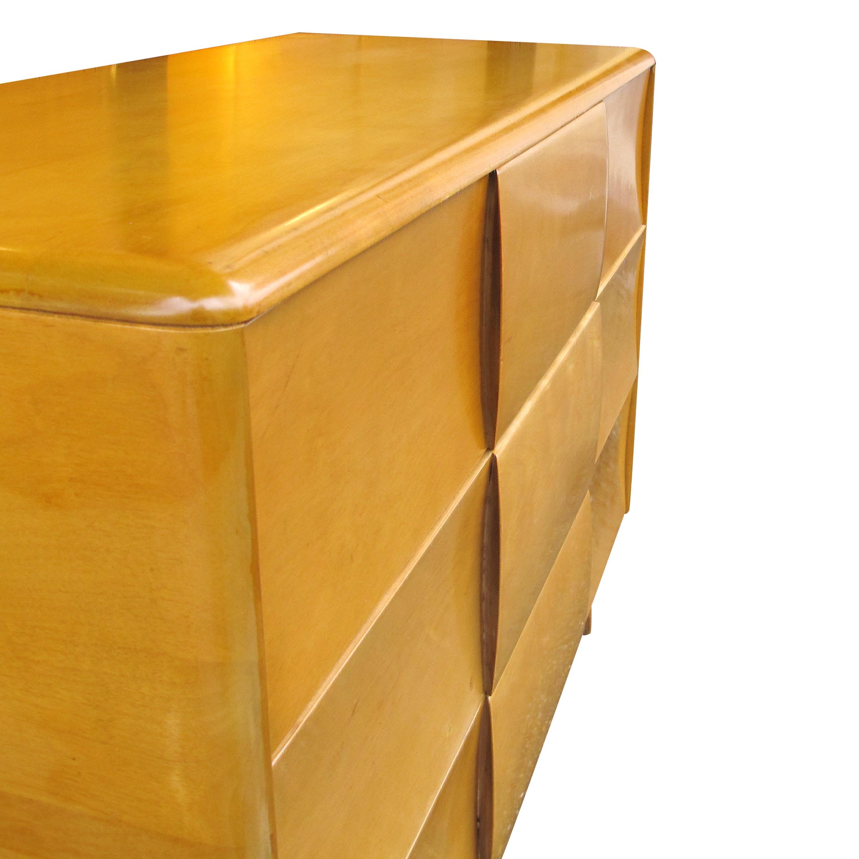 Paire de commodes Kohinoor vintage Heywood Wakefield en érable blond en vente 2