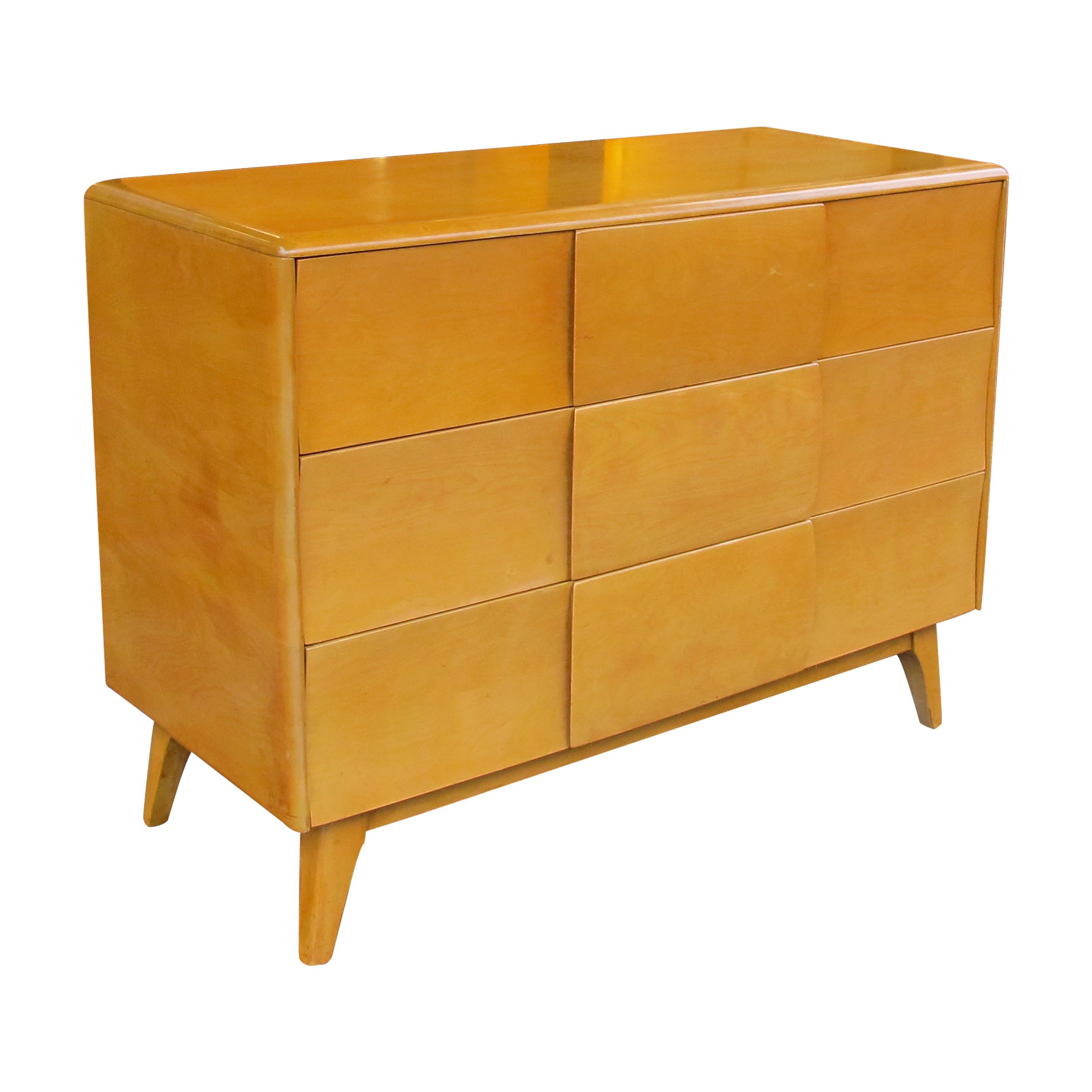 Mid-Century Modern Paire de commodes Kohinoor vintage Heywood Wakefield en érable blond en vente