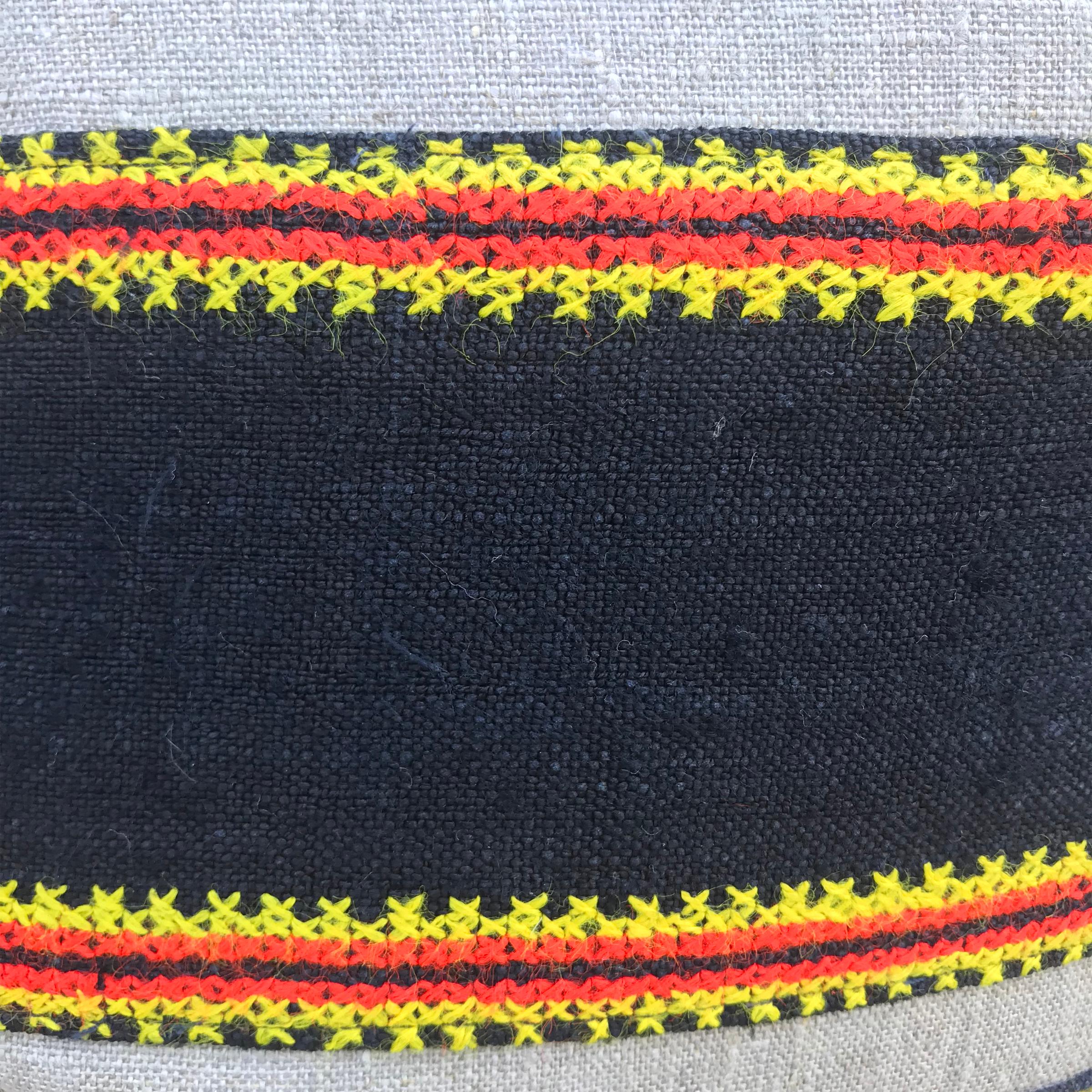 Vegetable Dyed Pair of Vintage Hmong Embroidery Pillows