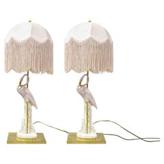 Pair of Vintage Hollywood Regency Lamps, Italy Mid 20th Century