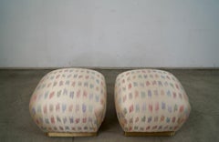 Paar Vintage Hollywood Regency Marge Carson Stil Poufs