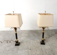 Pair of vintage Hollywood Regency pineapple lamps, 1970s