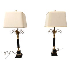 Pair of vintage Hollywood Regency pineapple lamps, 1970s
