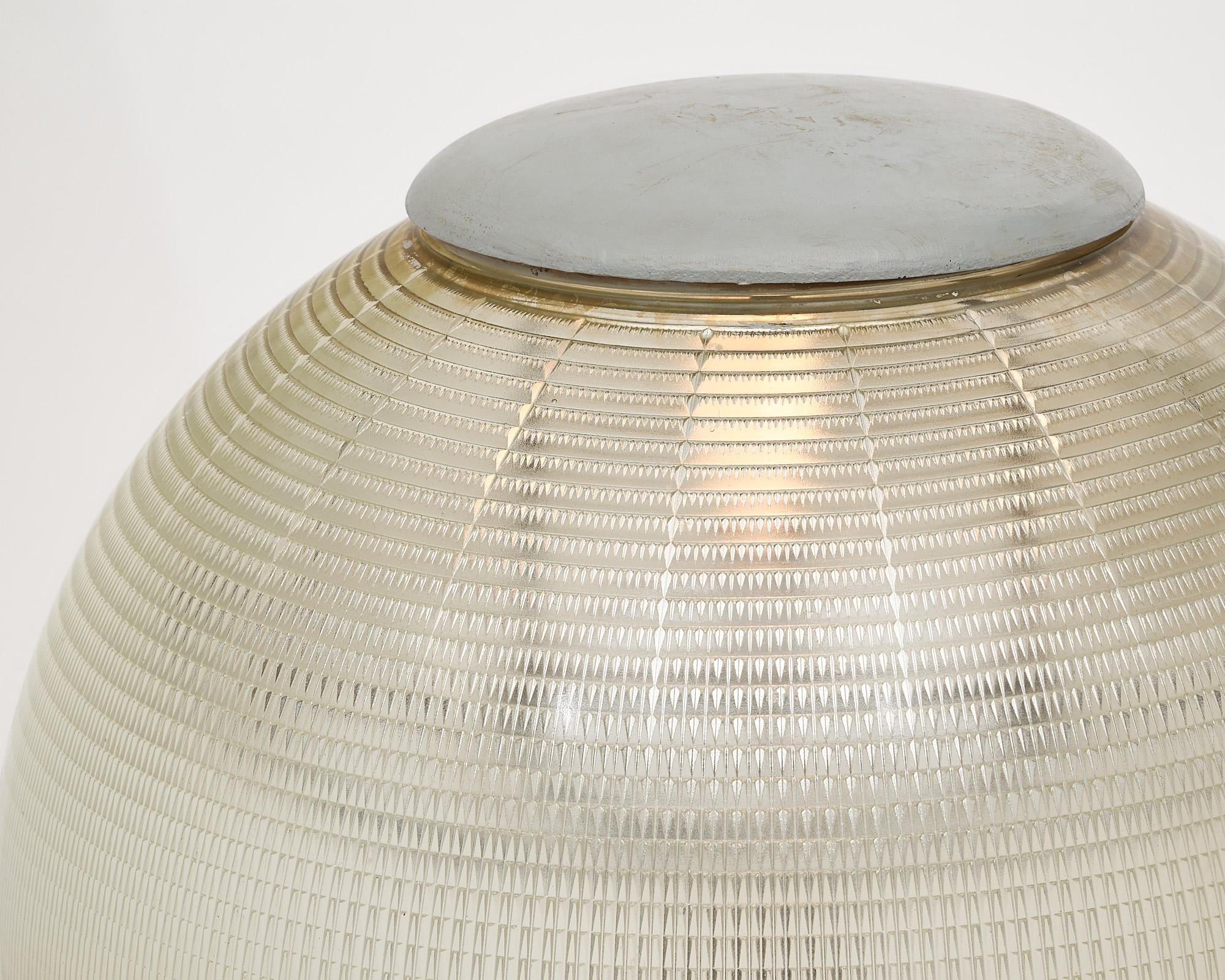 Mid-Century Modern Pair of Vintage Holophane Globe Lights from Nice