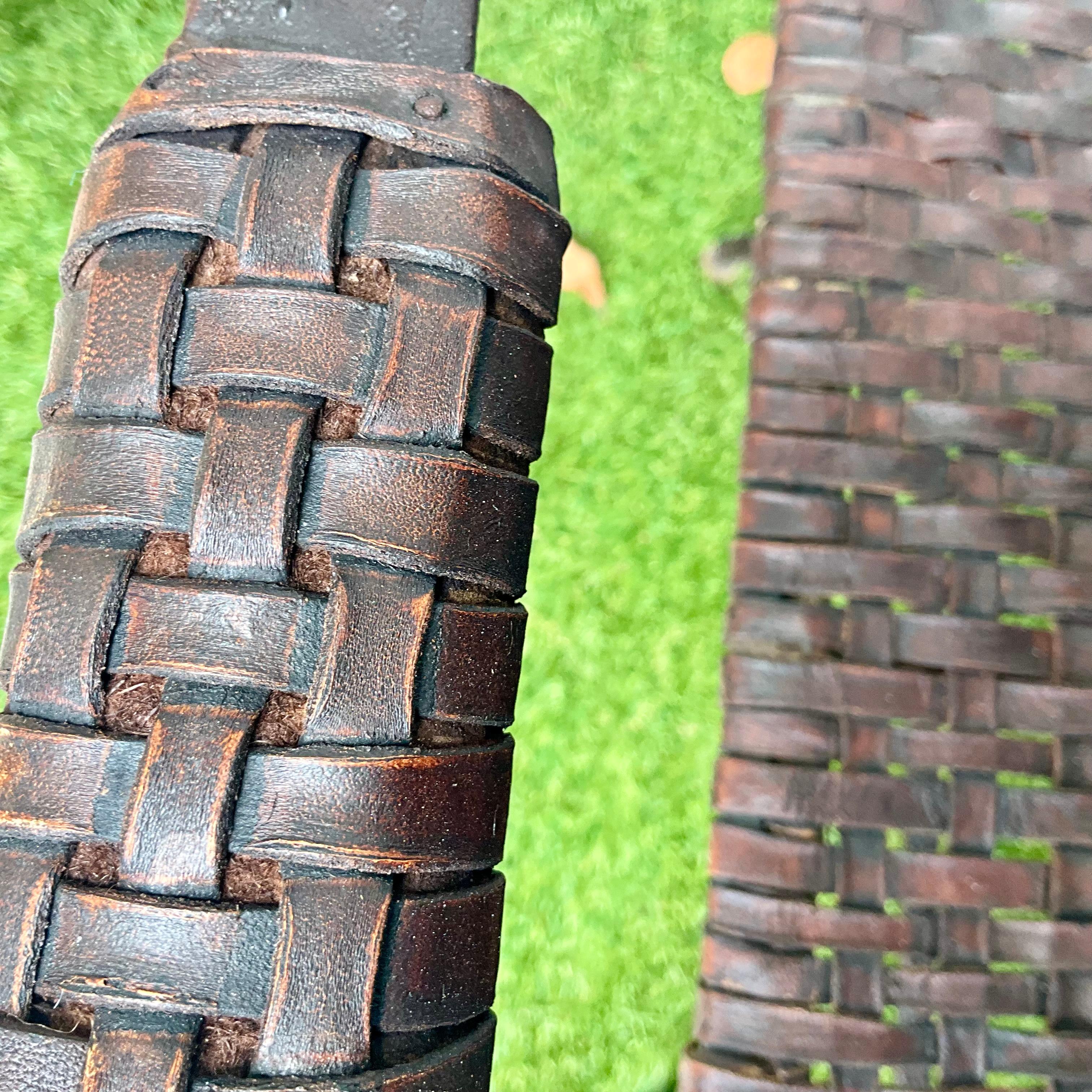 Pair of Vintage Horse Head Iron and Leather Strap Chairs, MCM (Two Pairs Avail en vente 3