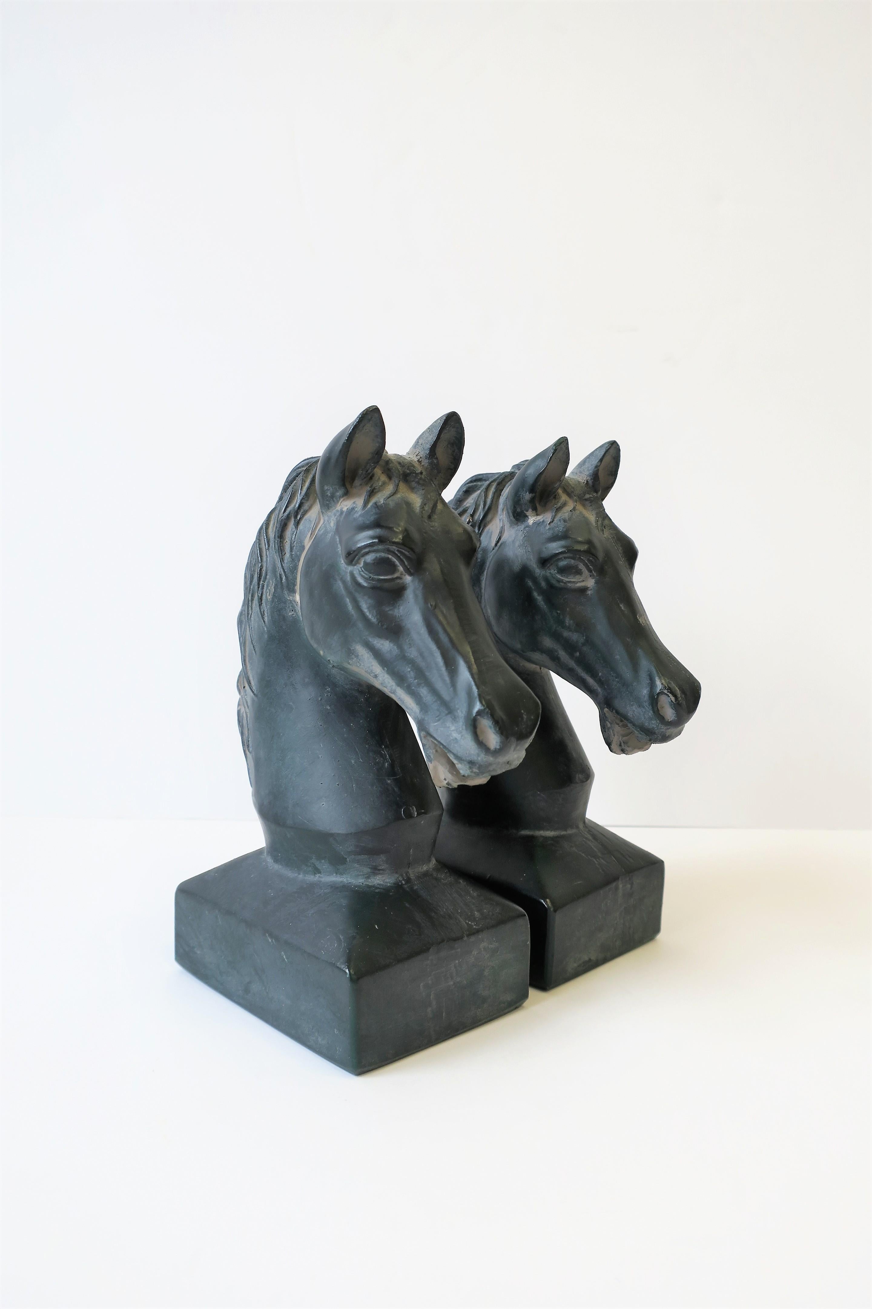 Molded Pair of Vintage Horse or Equine Bookends