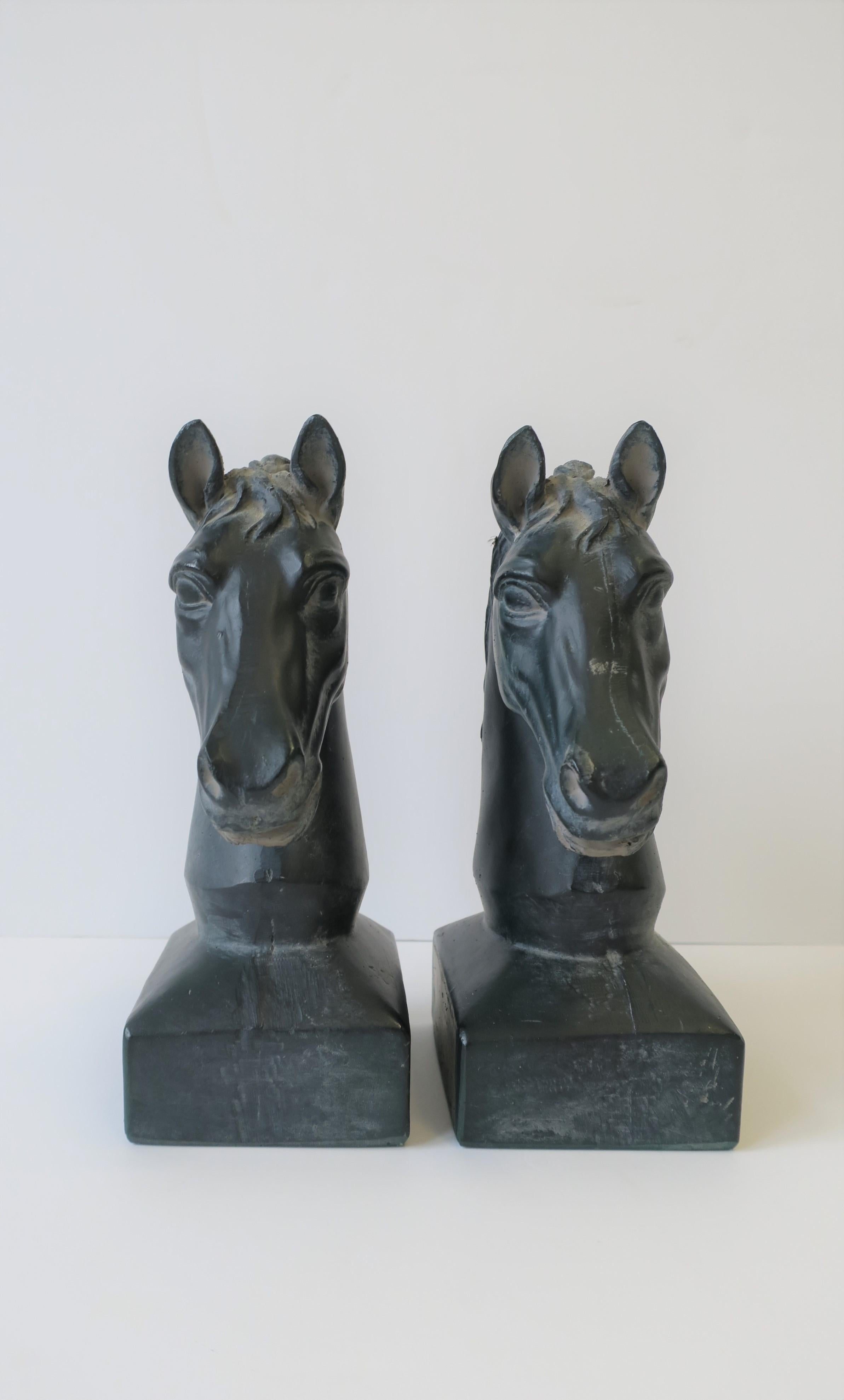 Resin Pair of Vintage Horse or Equine Bookends