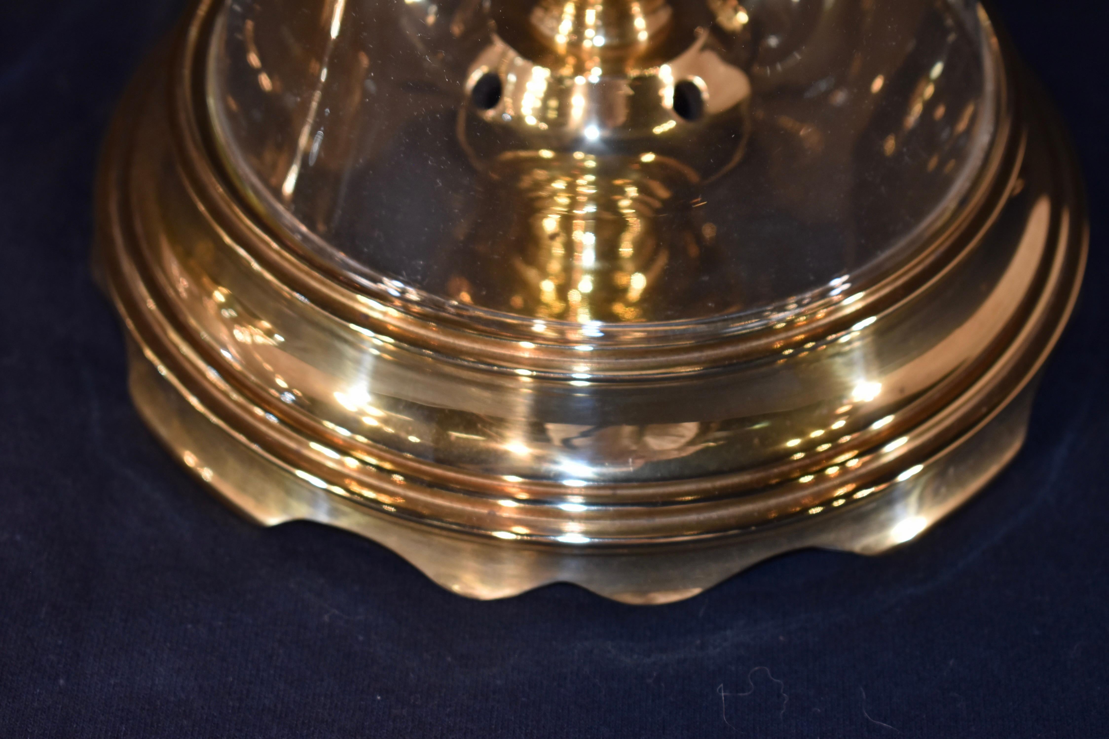 Pair of Vintage Glass Hurricane Lamps 4