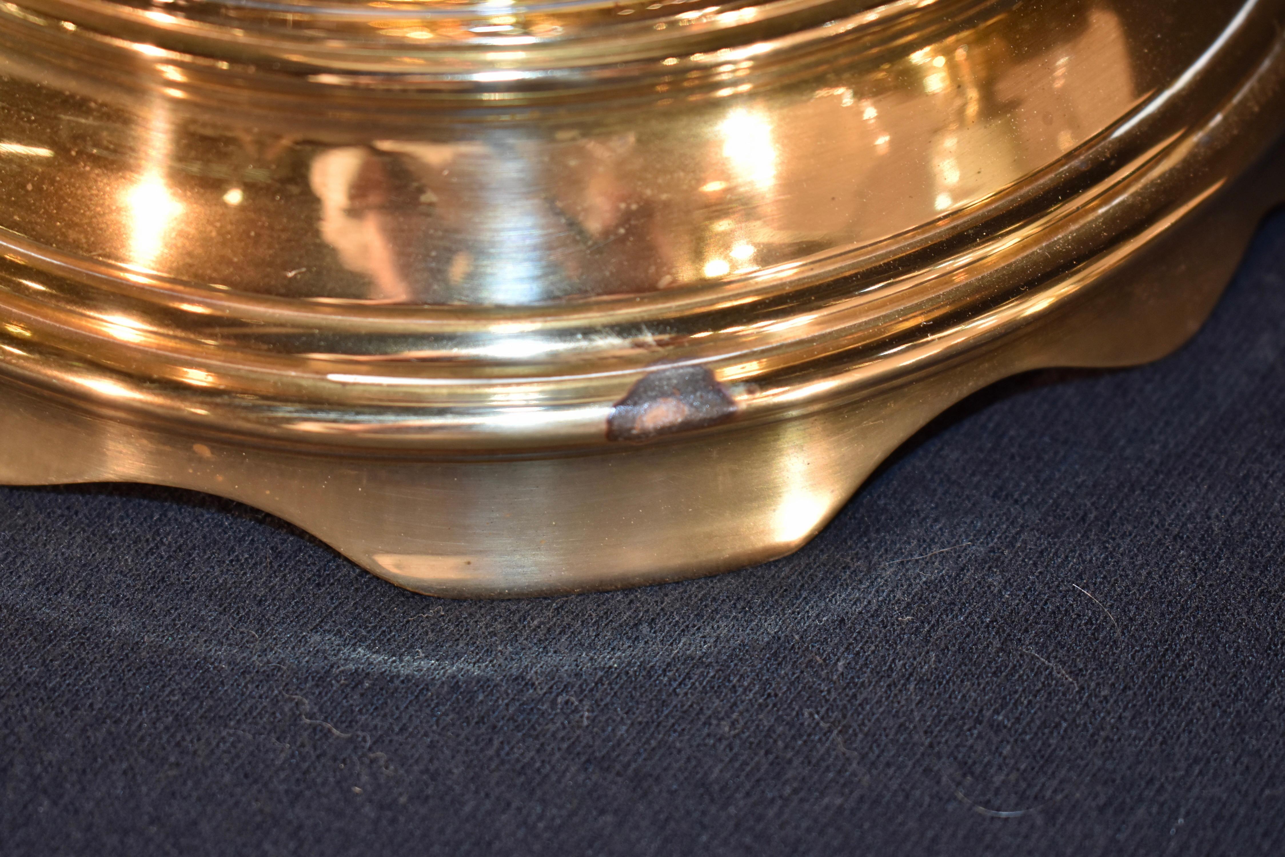 Pair of Vintage Glass Hurricane Lamps 2