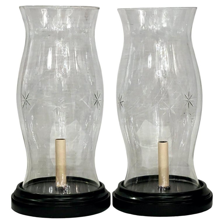 Pair of Vintage Hurricane Lamps For Sale at 1stDibs
