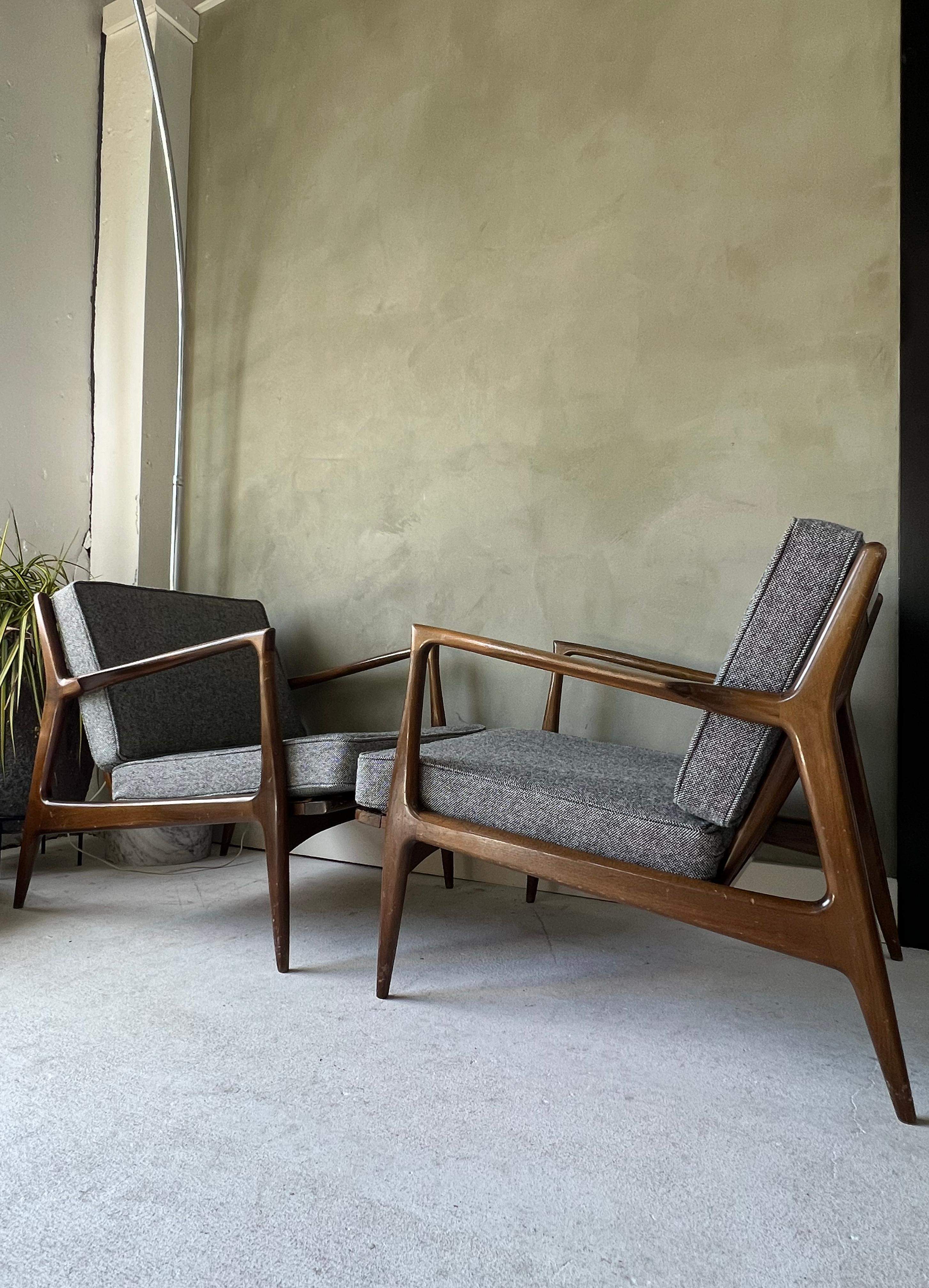 Pair of Vintage Lounge Chairs for Selig by Lawrence Peabody - Denmark 3