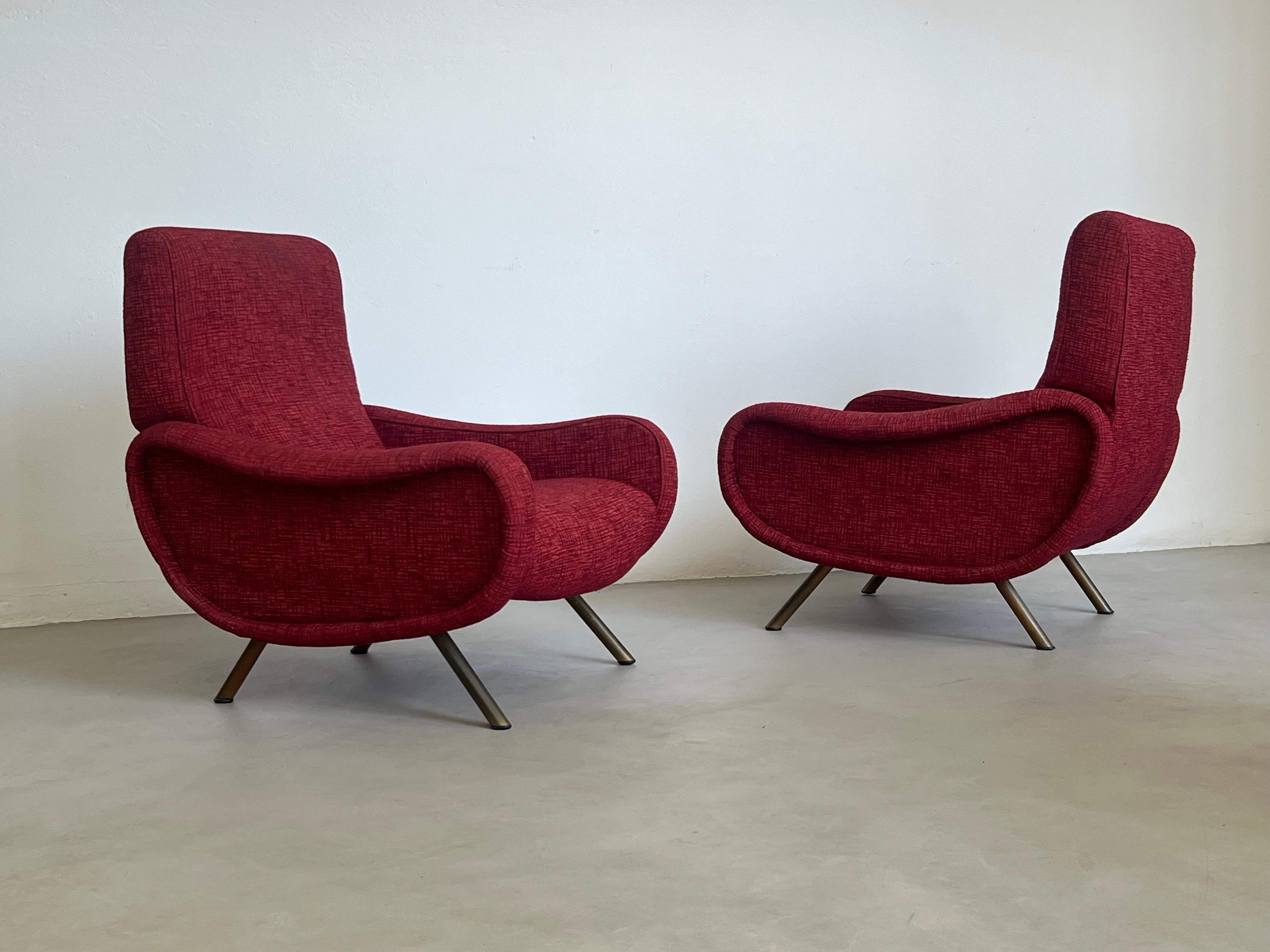 italien Paire de chaises Vintage Icone par Zanuso pour Arflex en vente