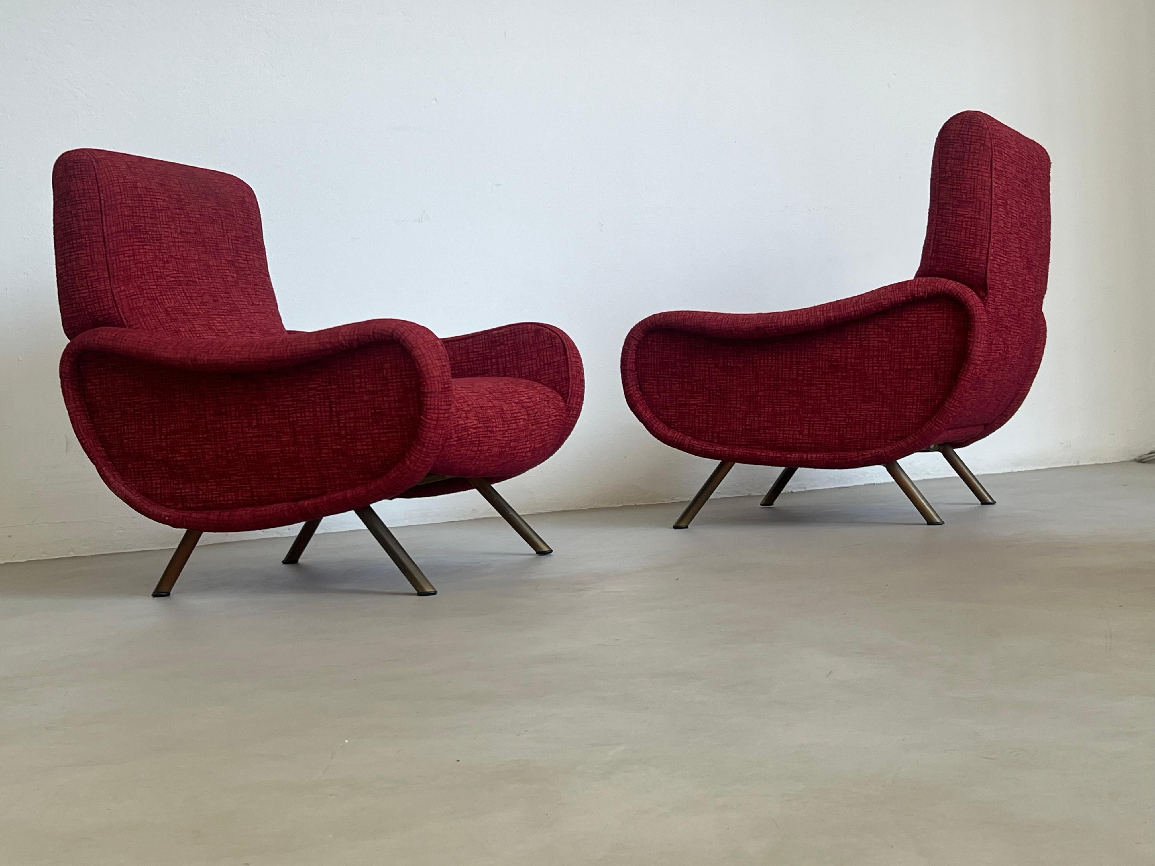 Paire de chaises Vintage Icone par Zanuso pour Arflex Bon état - En vente à Milano, IT