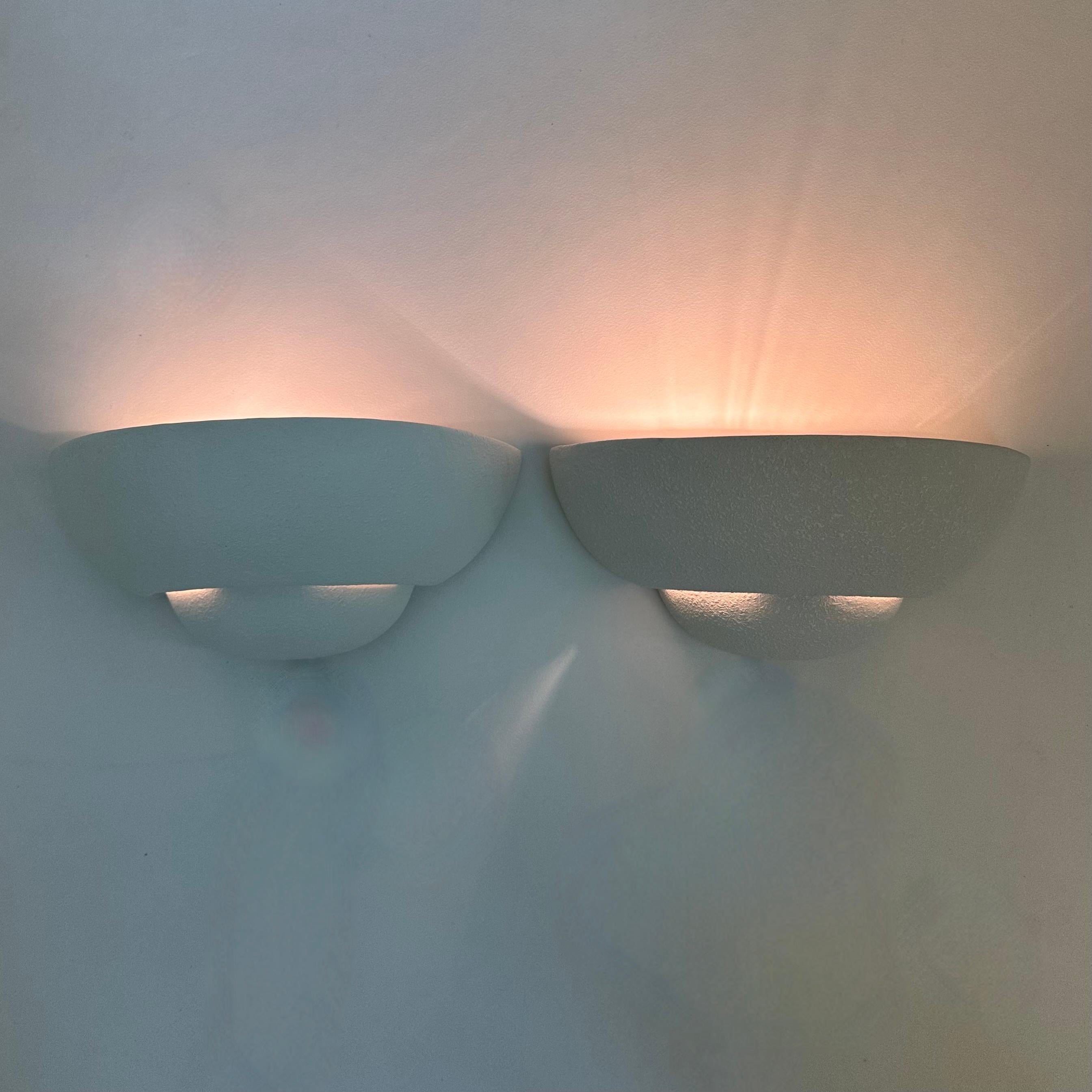 Post-Modern Pair of Vintage Ikea ceramic wall lamps , 1970’s For Sale