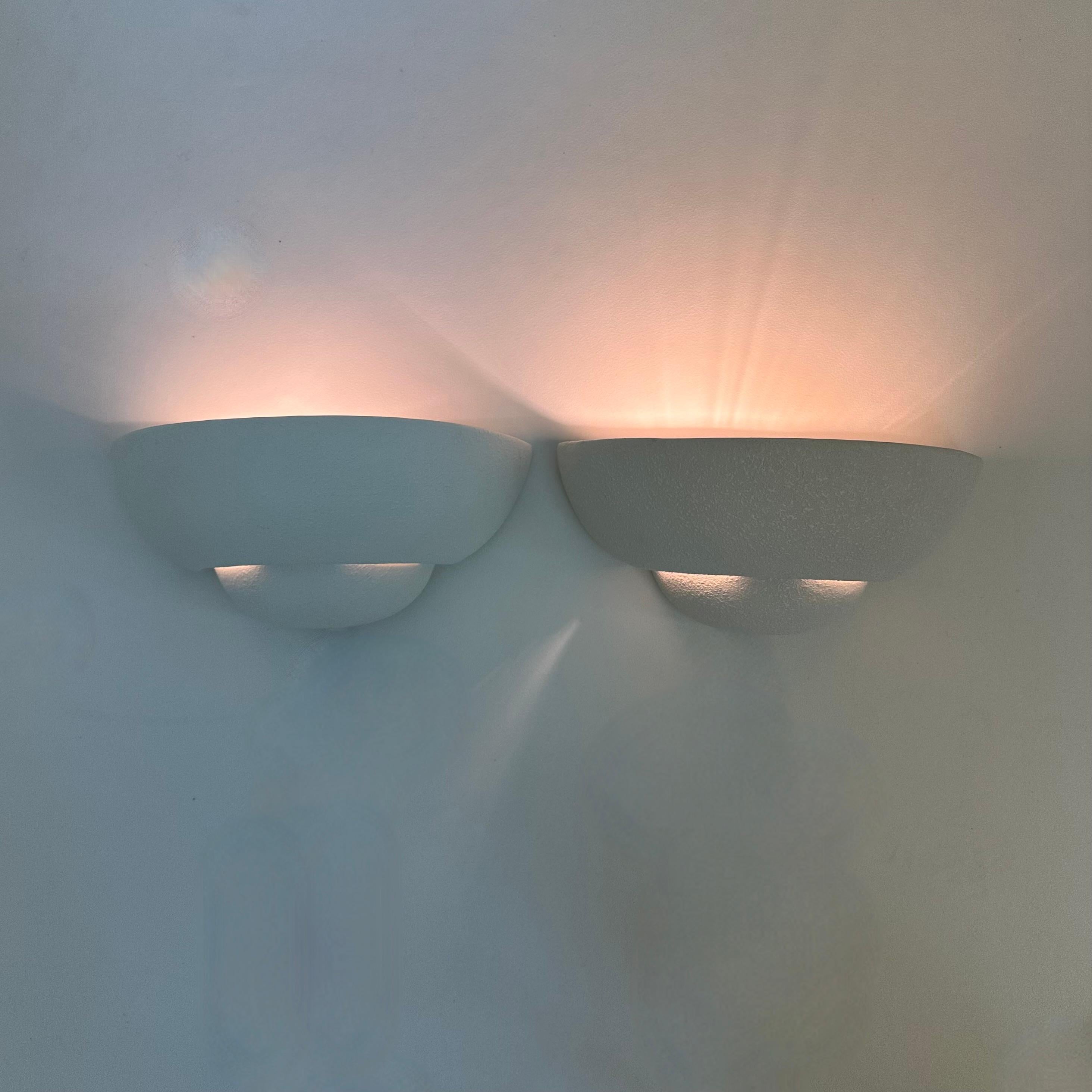 Dutch Pair of Vintage Ikea ceramic wall lamps , 1970’s For Sale