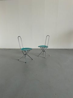 Pair of Vintage Ikea 'Isak' Postmodern Folding Chairs by Niels Gammelgaard, 1989