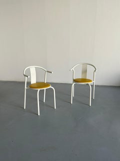 Pair of Vintage Ikea Postmodern Memphis MAXMO Metal Dining Chairs, 1980s IKEA