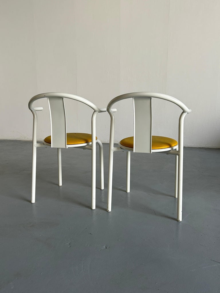 Pair of Vintage Ikea Postmodern Memphis MAXMO Metal Dining Chairs