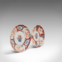Pair of Vintage Imari Dishes, Oriental, Painted, Ceramic, Decorative, Saucers