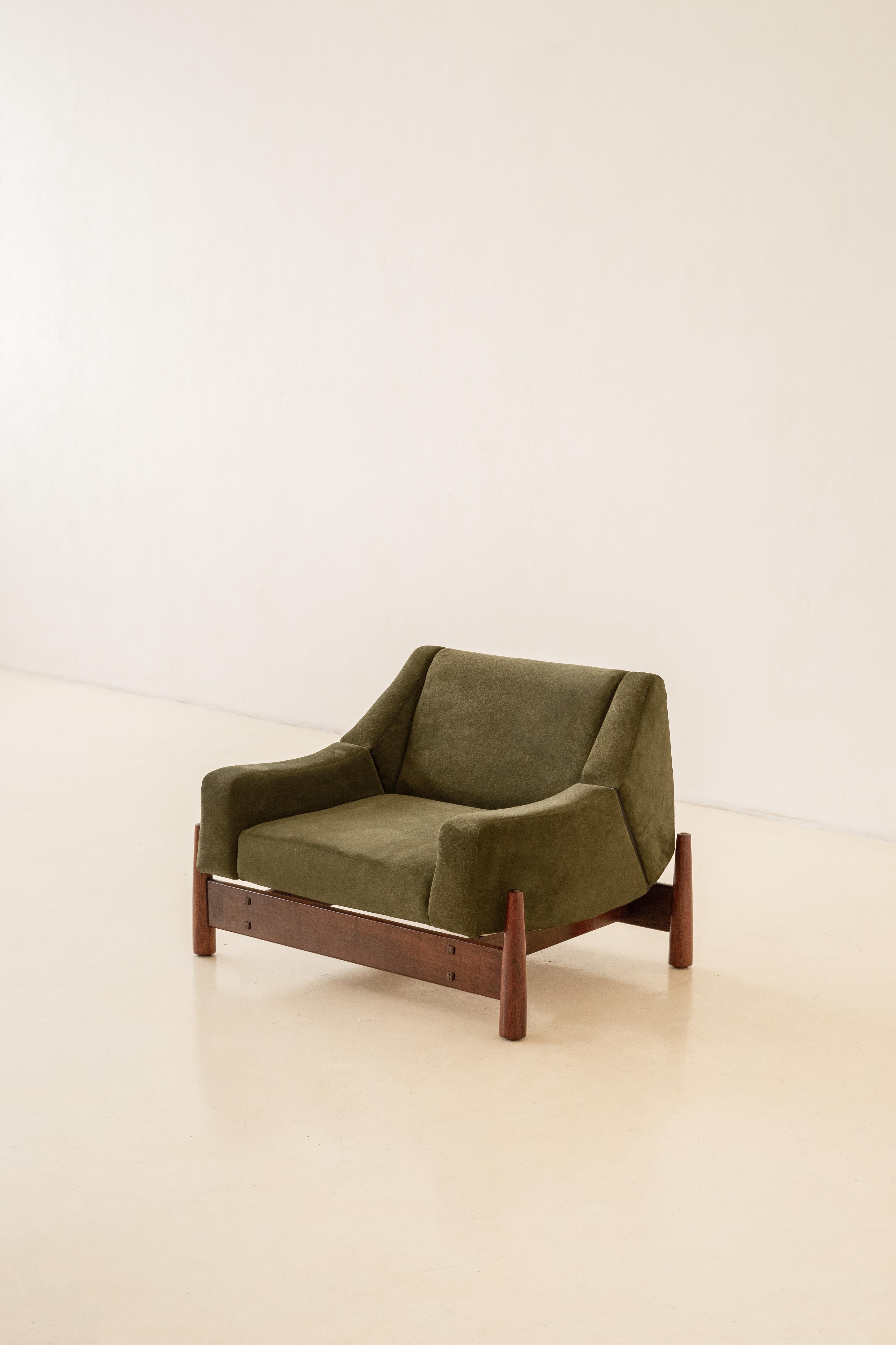 Pareja de Sillones Vintage Imbuia de Móveis Cimo, años 60, Brasil Midcentury Moderno de mediados de siglo en venta