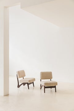 Ein Paar Vintage Imbuia Lounge Chairs von Móveis Cimo, 1960er Jahre, brasilianische Mitte des Jahrhunderts