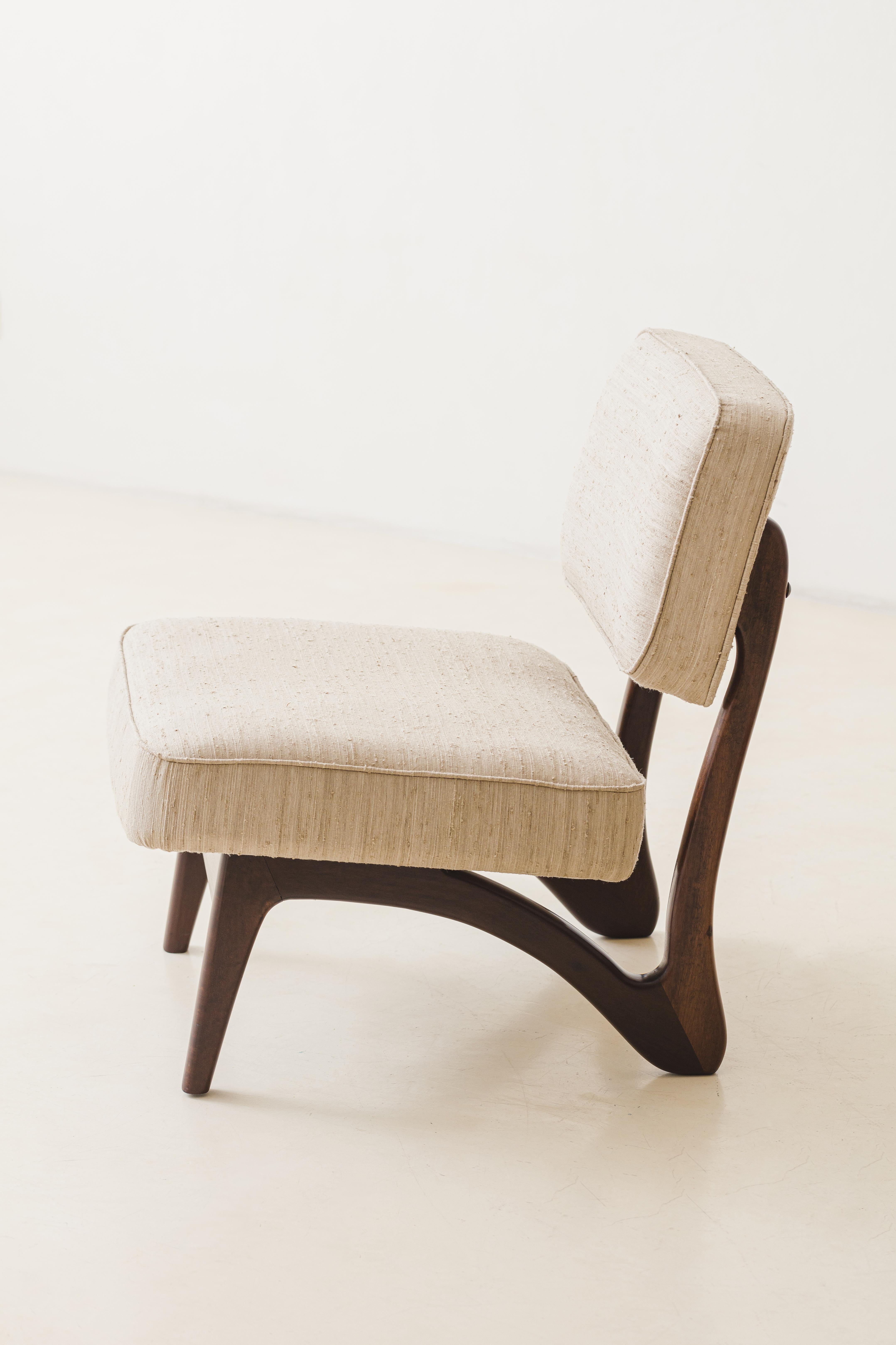 Pareja de tumbonas vintage Imbuia de Móveis Cimo, años 60, Brasil Midcentury mediados del siglo XX en venta