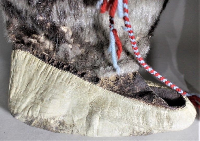 Pair of Vintage Indigenous American Inuit Mukluks or Boots For