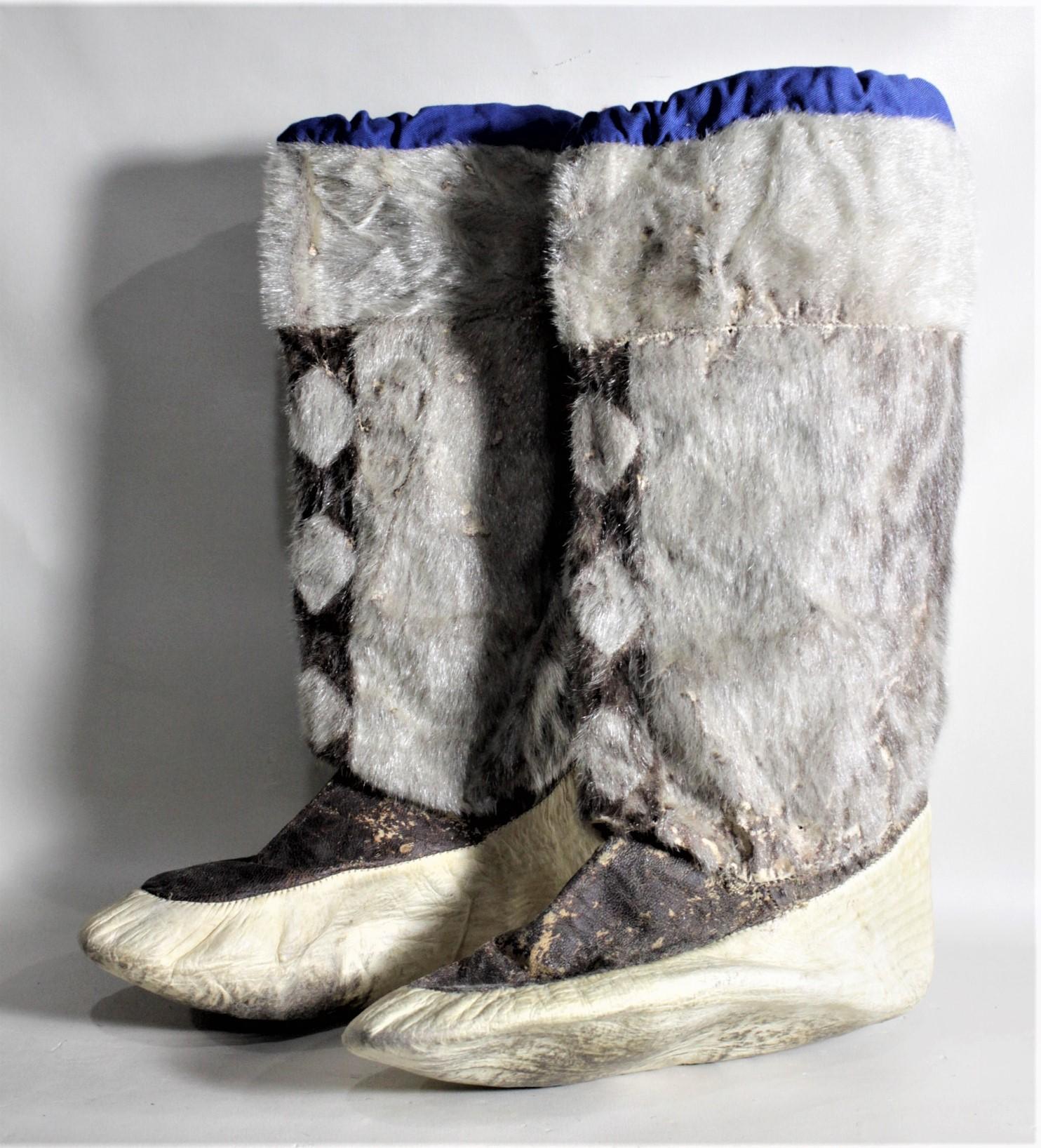 Pair of Vintage Indigenous American Inuit Mukluks or Boots For Sale at  1stDibs