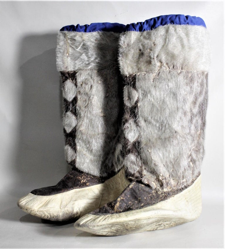 Pair of Vintage Indigenous American Inuit Mukluks or Boots For Sale at  1stDibs | inuit boots, eskimo boots, inuit mukluks for sale