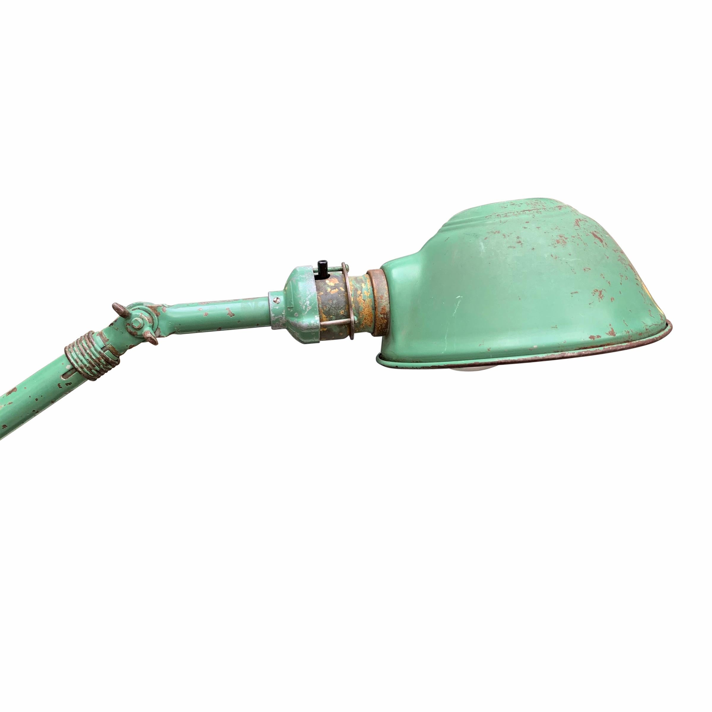 Steel Pair of Vintage Industrial Articulated Table Lamps