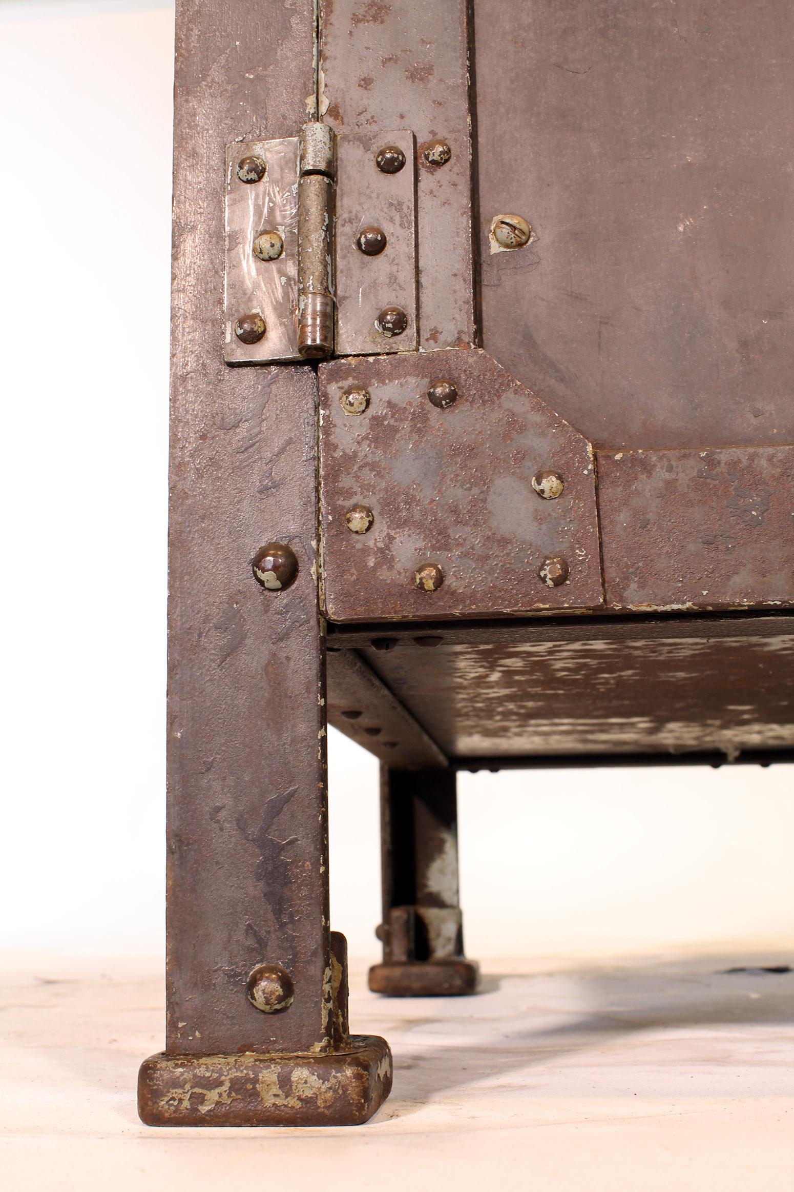 Pair of Vintage Industrial Bedside Tables / Nightstands 3