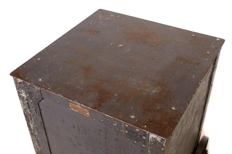 Pair of Vintage Industrial Bedside Tables / Nightstands at 1stDibs