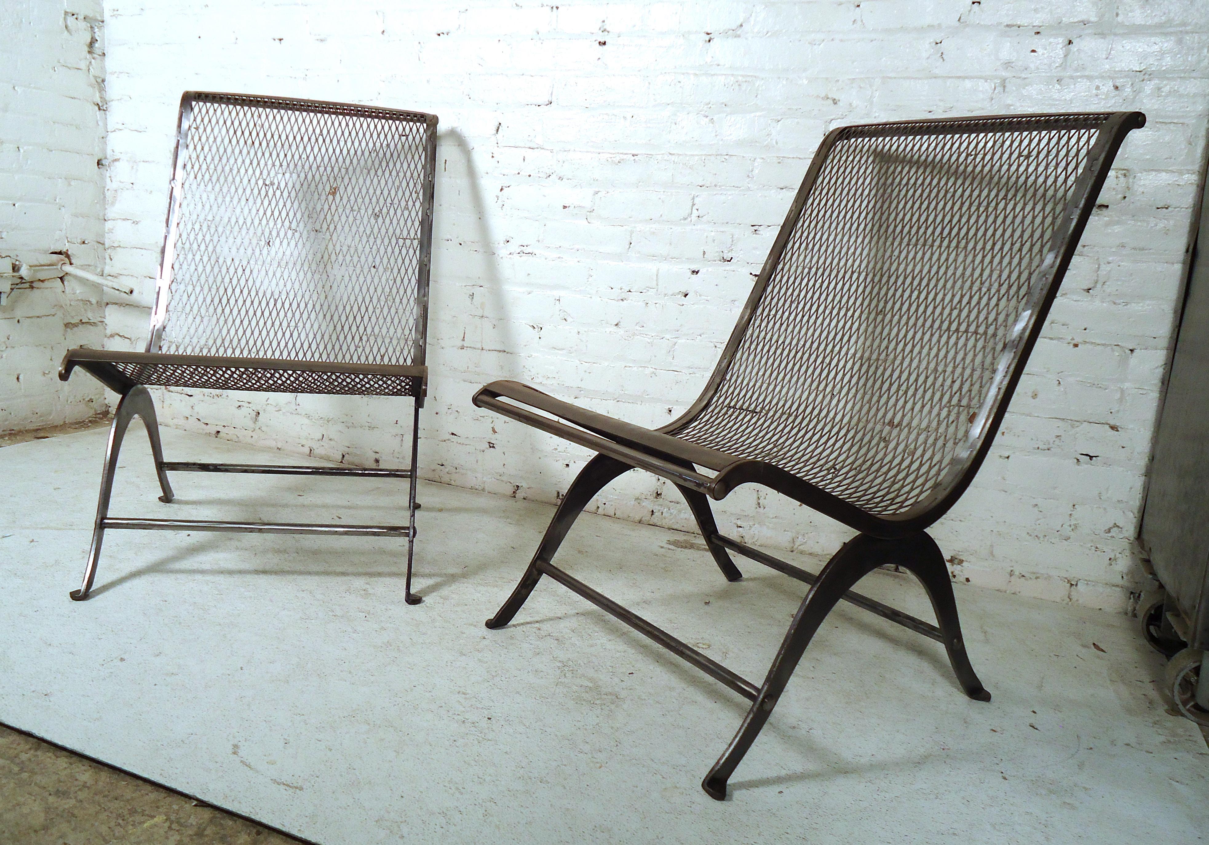 20th Century Pair of Vintage Industrial Chairs