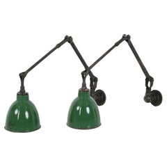 Pair of Vintage Industrial Revo Machinist Lamps. circa 1930