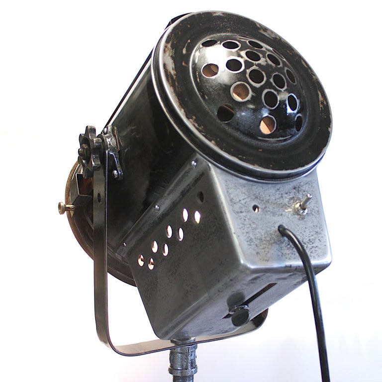Pair of Vintage Industrial Stage Light Spotlight Floor Lamps New York at 1stDibs vintage stage