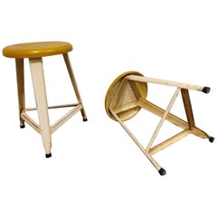 Pair of Vintage Industrial Stools, 1960s