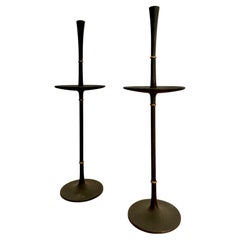 Pair Of Vintage Iron / Brass Candlesticks By Jens Quistgaard For Dansk