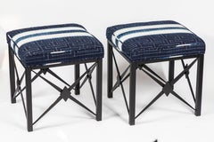 Pair of Vintage Iron Footstools