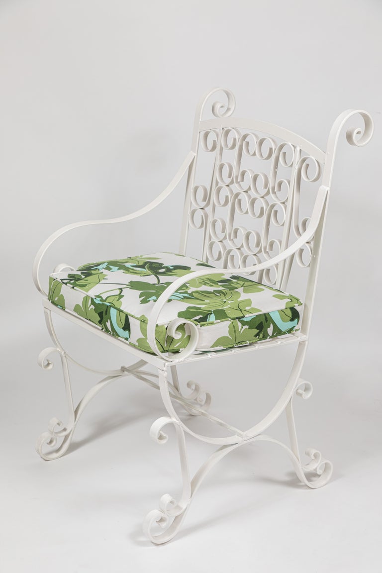 Pair of Vintage Iron Garden Chairs at 1stDibs