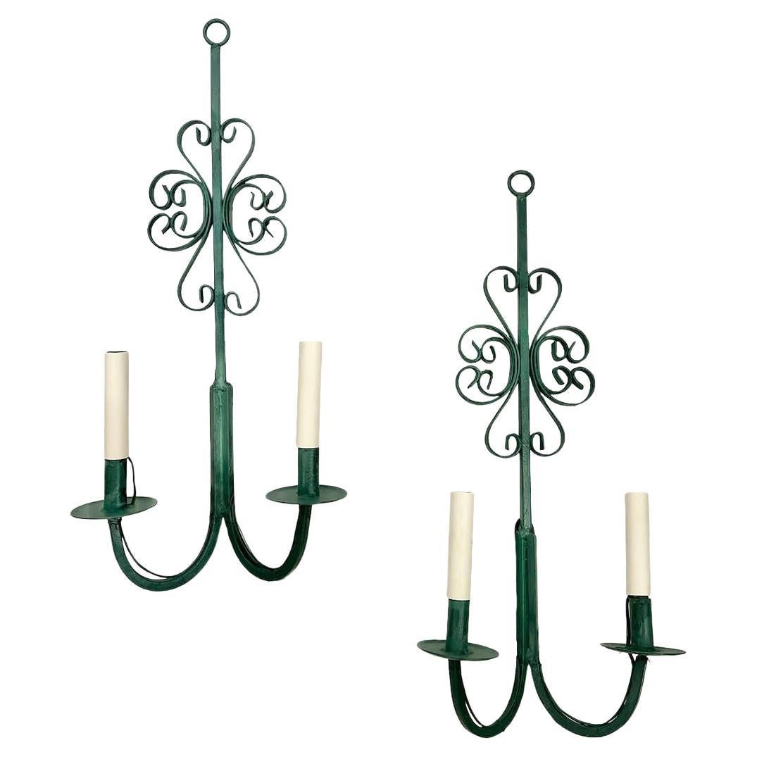 Pair of Vintage Iron Sconces