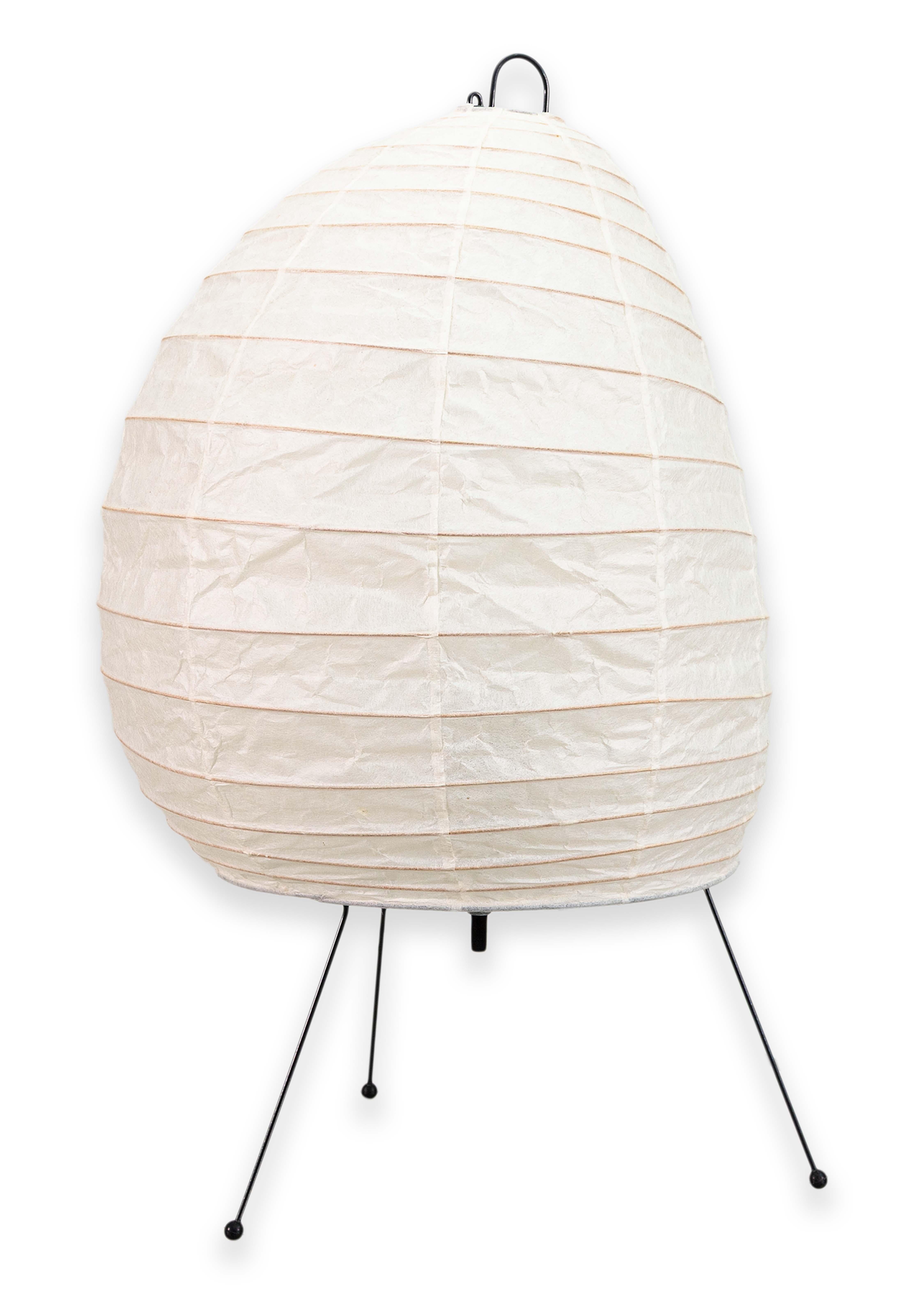Pareja de lámparas de sobremesa Vintage Isamu Noguchi Akari 1N Light Sculpture en venta 2