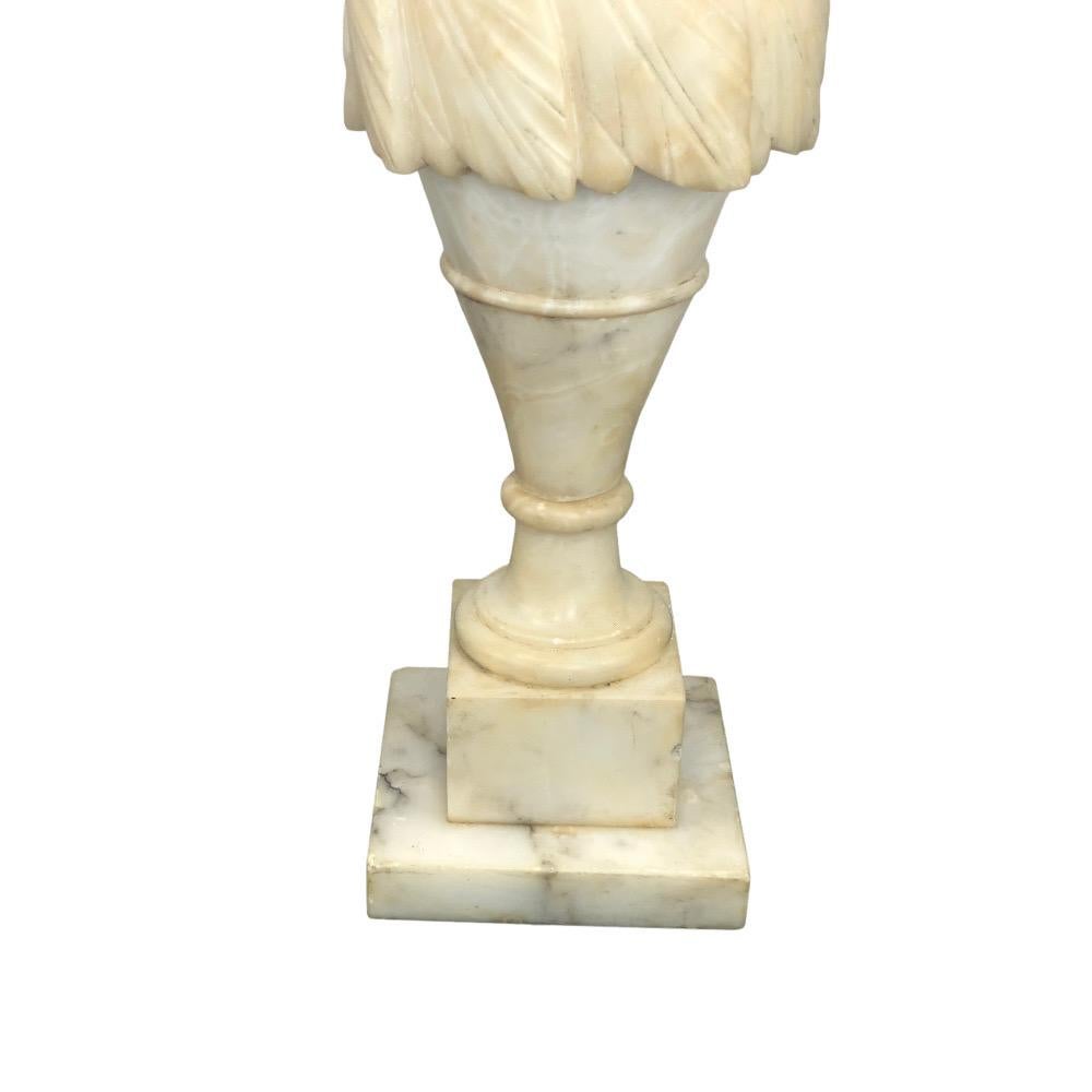 Pair of Vintage Italian Alabaster Urn Lamps 7