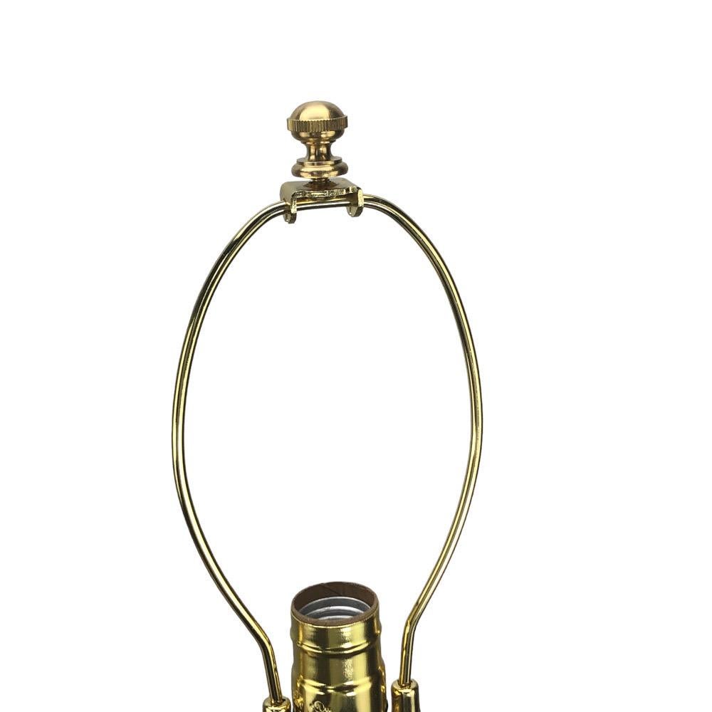 Brass Pair of Vintage Italian Alabaster Urn Lamps