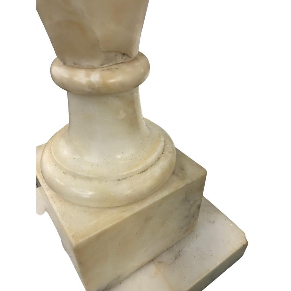 Pair of Vintage Italian Alabaster Urn Lamps 1
