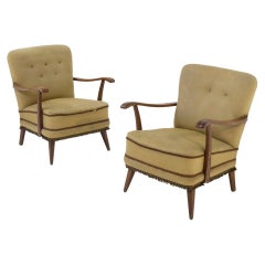 Pair of vintage Italian armchairs attributed to Paolo Buffa