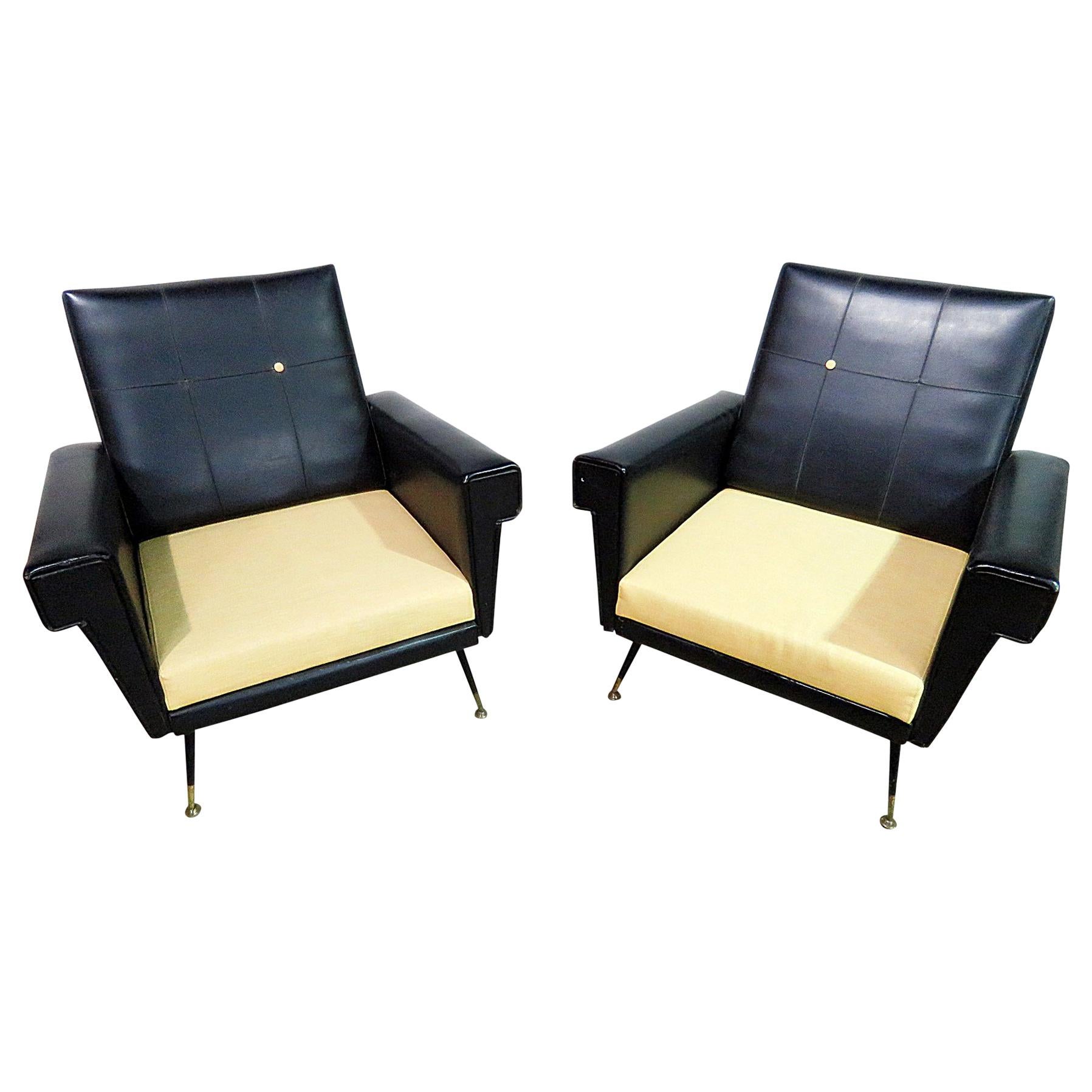 Pair of Vintage Italian Armchairs