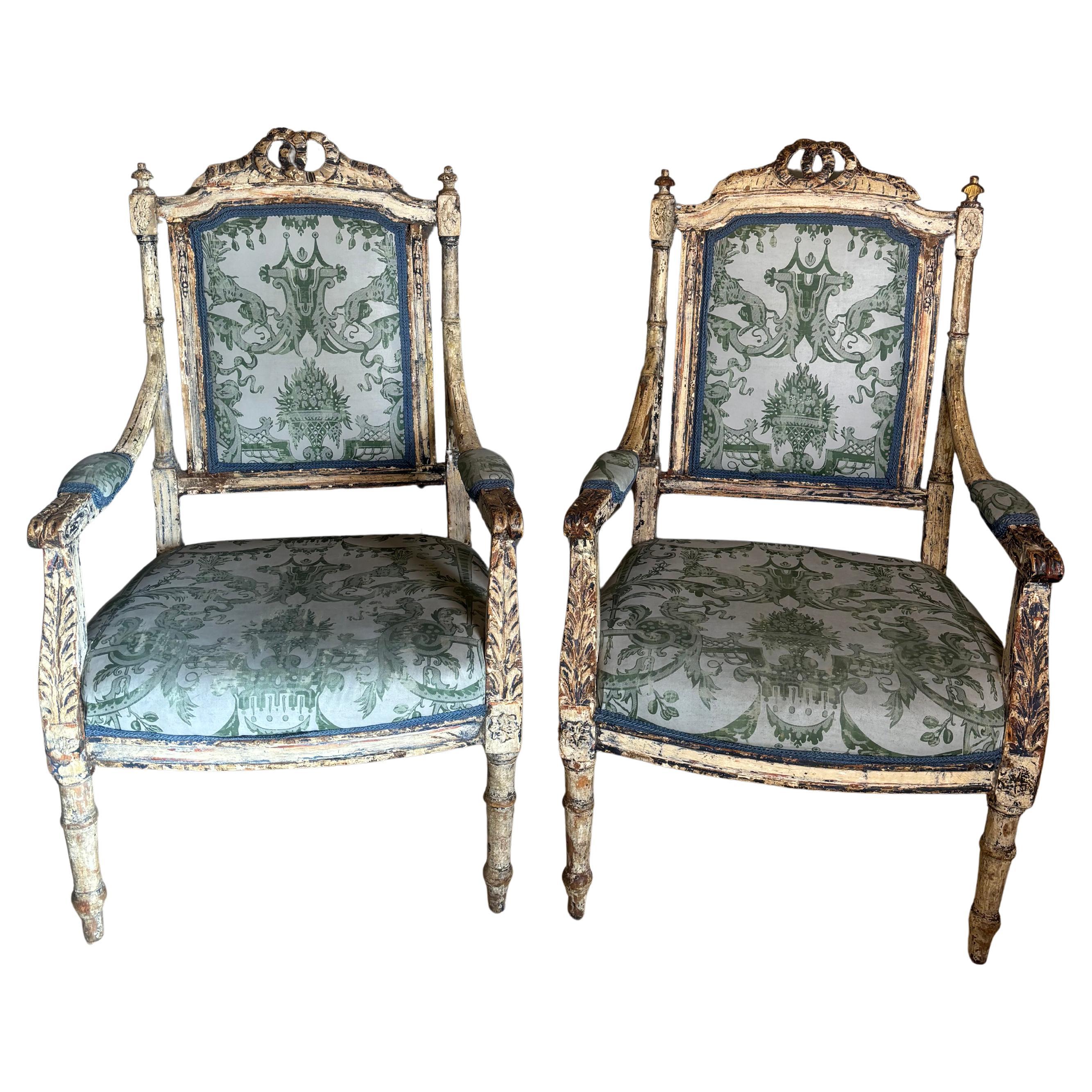Pareja de sillones italianos de época